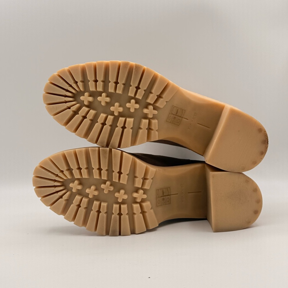Dolce Vita Tan Suede Platform Ankle Booties Chunky Heel Lug Sole Womens Size 8.5 - Picture 9 of 14